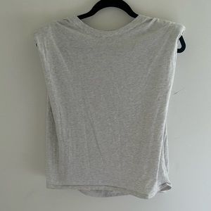Babaton Light Grey Shoulder Pad Tank